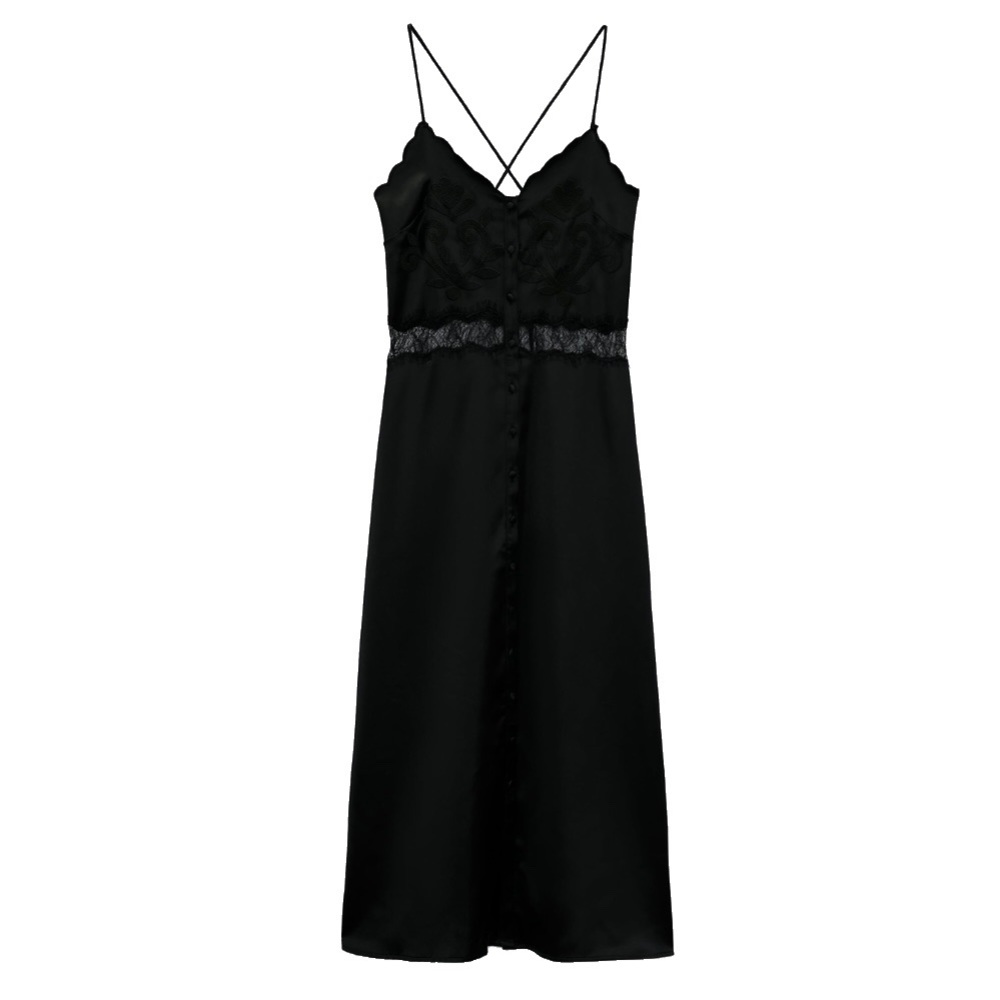 Zara black slip dress